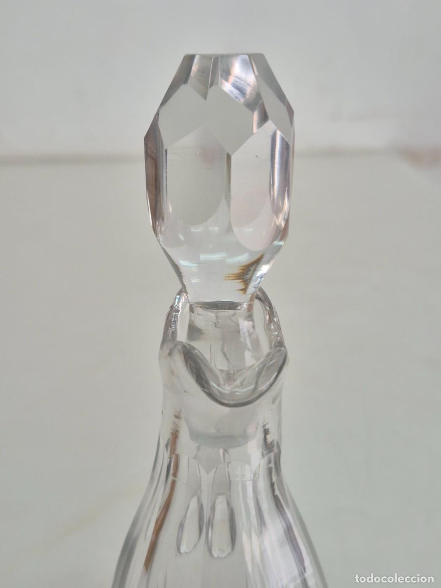 Antig&uuml;edades: Aceitera, Vinagrera de Cristal Tallado - Base Plateada - Foto 15