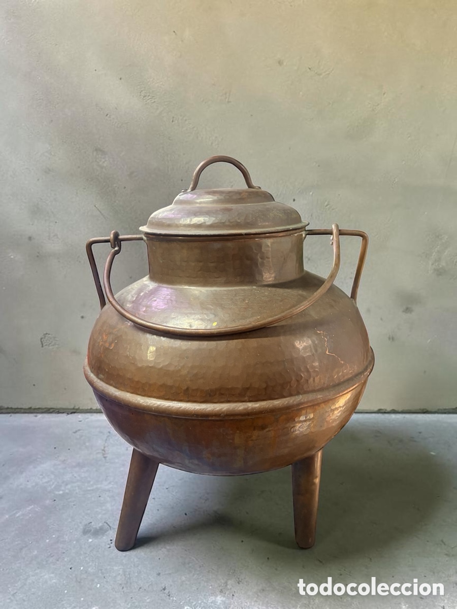Antig&uuml;edades: Antiguo pote gallego de cobre