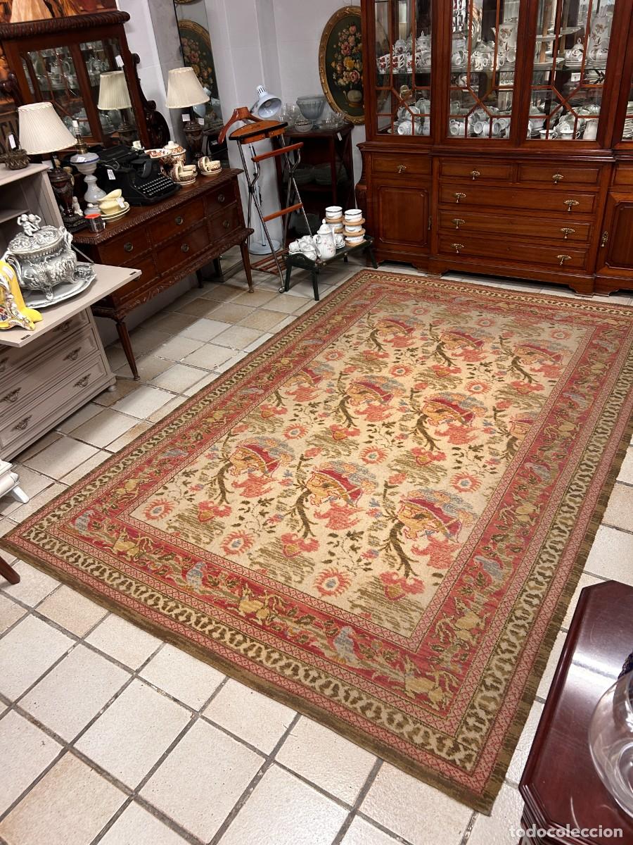 Antig&uuml;edades: Alfombra Antigua de lana Real F&aacute;brica Fundaci&oacute;n Gremios