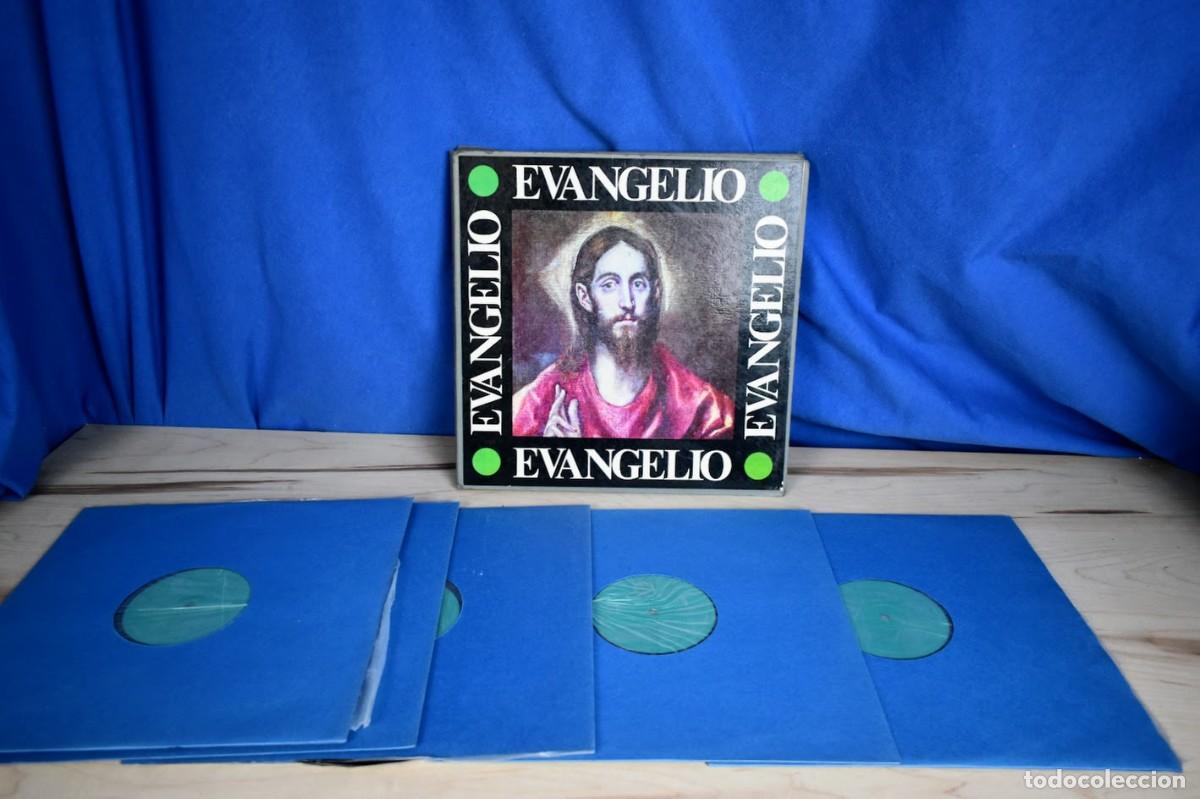 Antig&uuml;edades: Estuche completo El Evangelio cinco vinilos 33 RPM Ediciones Paulinas a&ntilde;o 1964