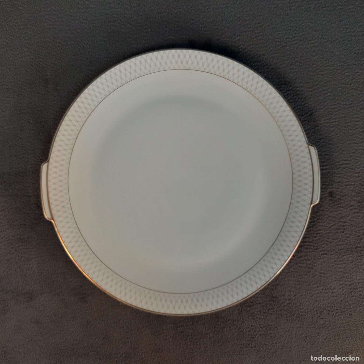 Antiques: PLATO CIRCULAR CON ASAS. BORDE GEOM&Eacute;TRICO DORADO. HEINRICH, SELB, BAVARIA. SIGLO XX