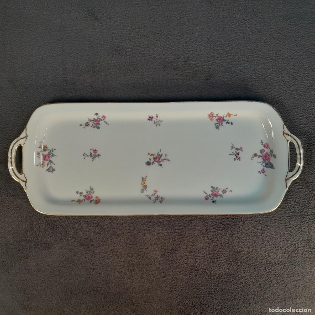 Antiques: BANDEJA RECTANGULAR DE PORCELANA CON ASAS. LIMOGES. SIGLO XX