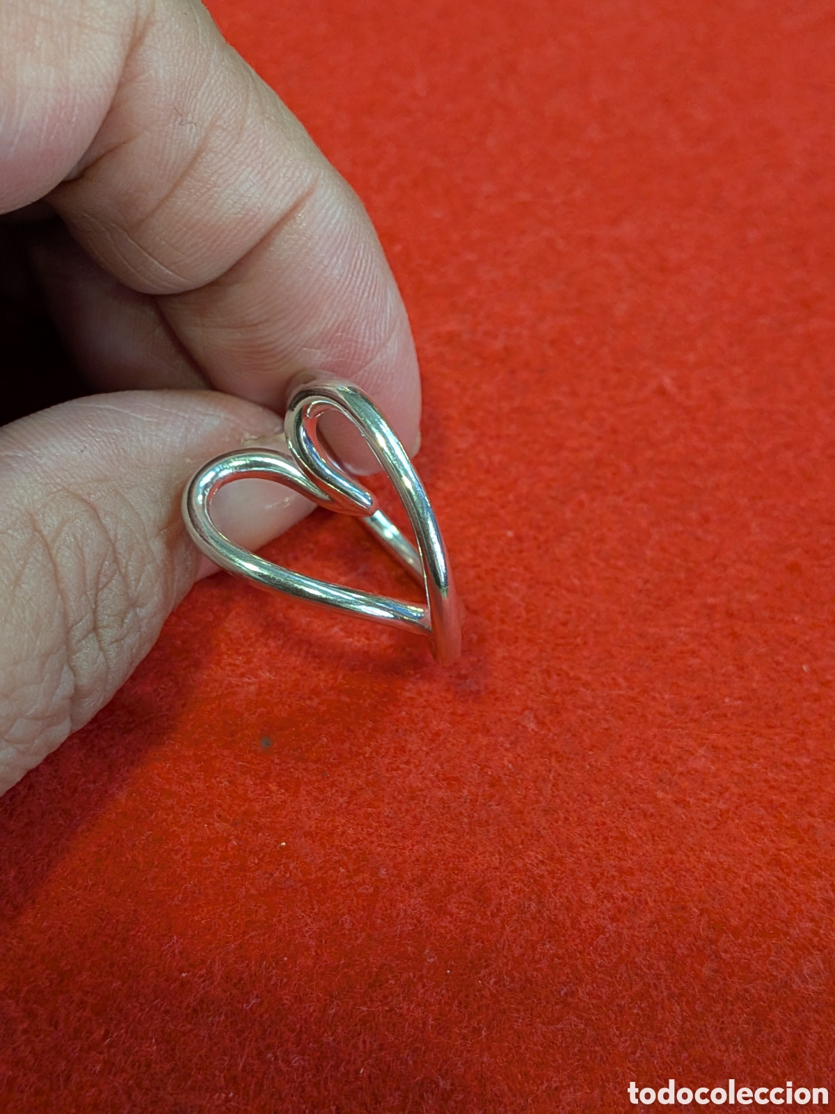 Antig&uuml;edades: Anillo Pandora modelo corazon, plata de ley 925. REF-5670 - Foto 3