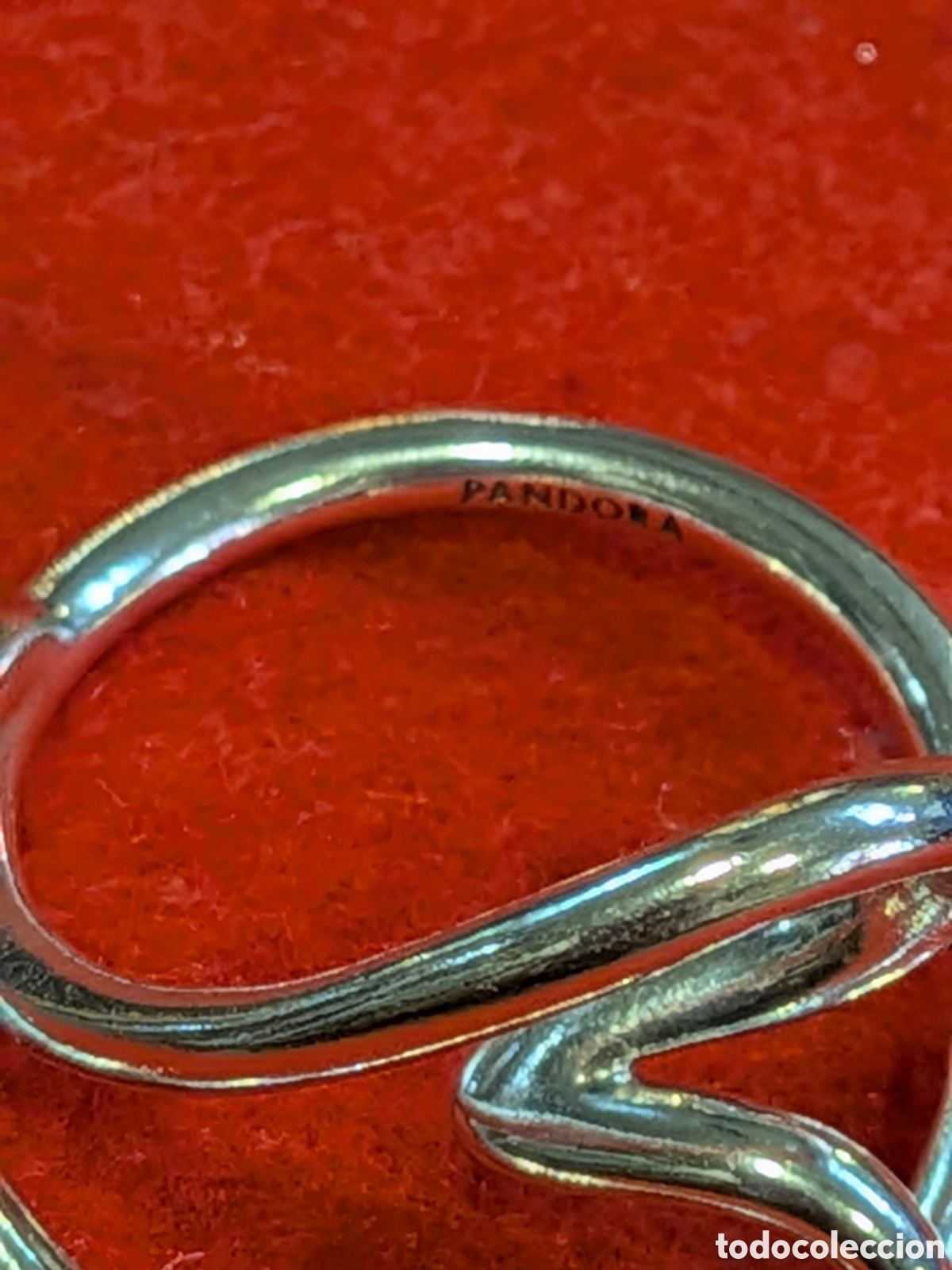 Antig&uuml;edades: Anillo Pandora modelo corazon, plata de ley 925. REF-5670 - Foto 4
