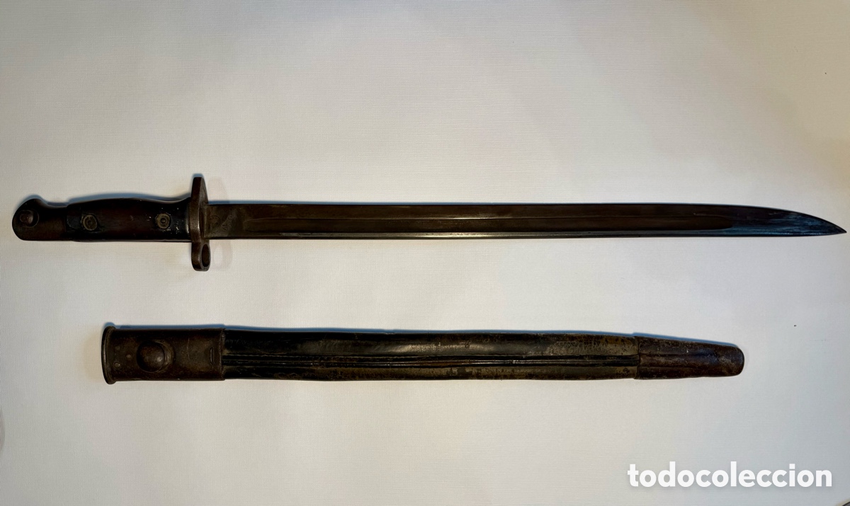 Antig&uuml;edades: Bayoneta austroh&uacute;ngara tipo Mannlicher M1895 fechada en 1913 con vaina original - Marcajes OEWG