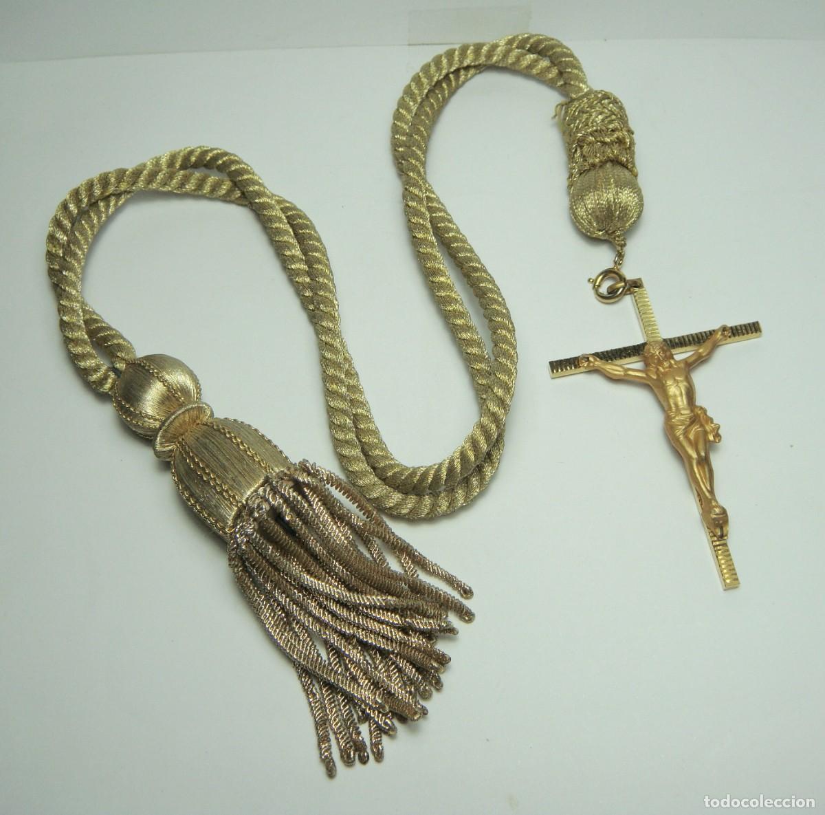 Antig&uuml;edades: Rosario de Primera Comuni&oacute;n &middot; Crucifijo Dorado &middot; ca. 1950-1970