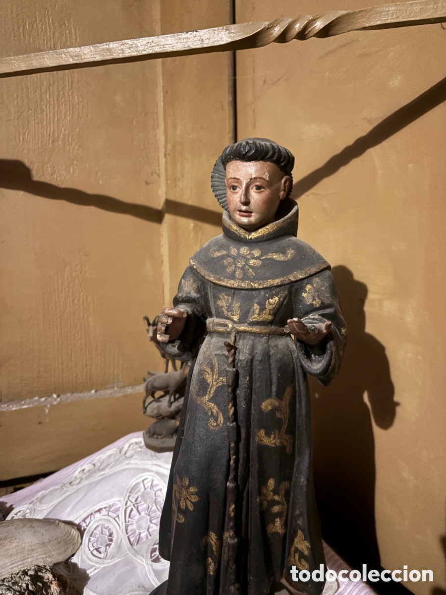 Antig&uuml;edades: San Antonio antiguo siglo XIX &ndash; Madera policromada &ndash; Arsenio de las Casas