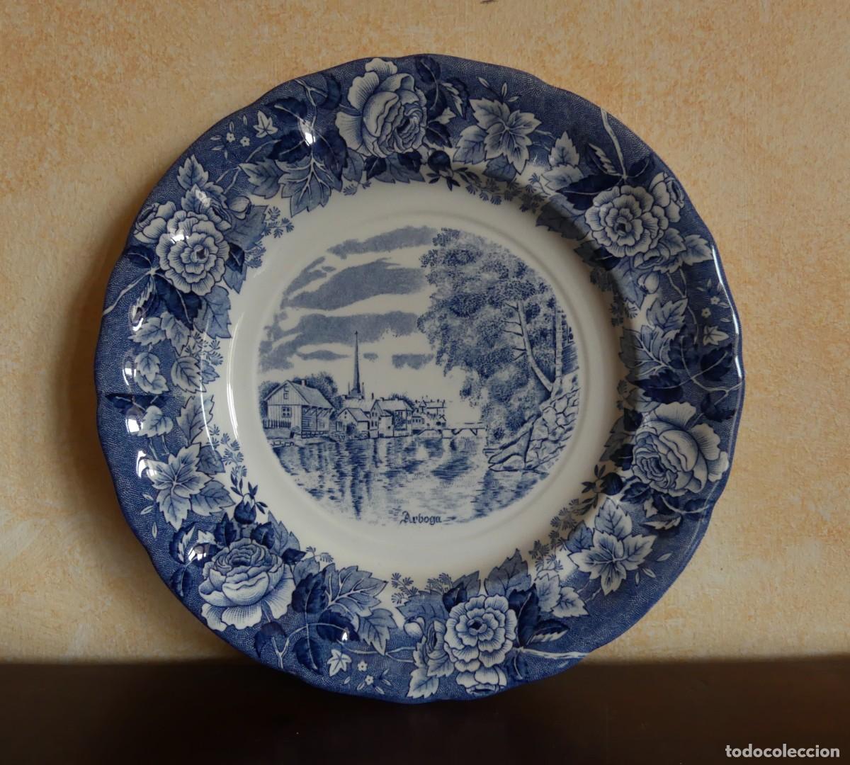 Antig&uuml;edades: HERMOSO PLATO PLANO SELLADO ( RORSTRAND ) ( PAGO POR BIZUM )