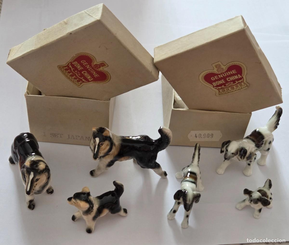 Antig&uuml;edades: Lote 2 Sets perros porcelana (Mid-century) Japonesa