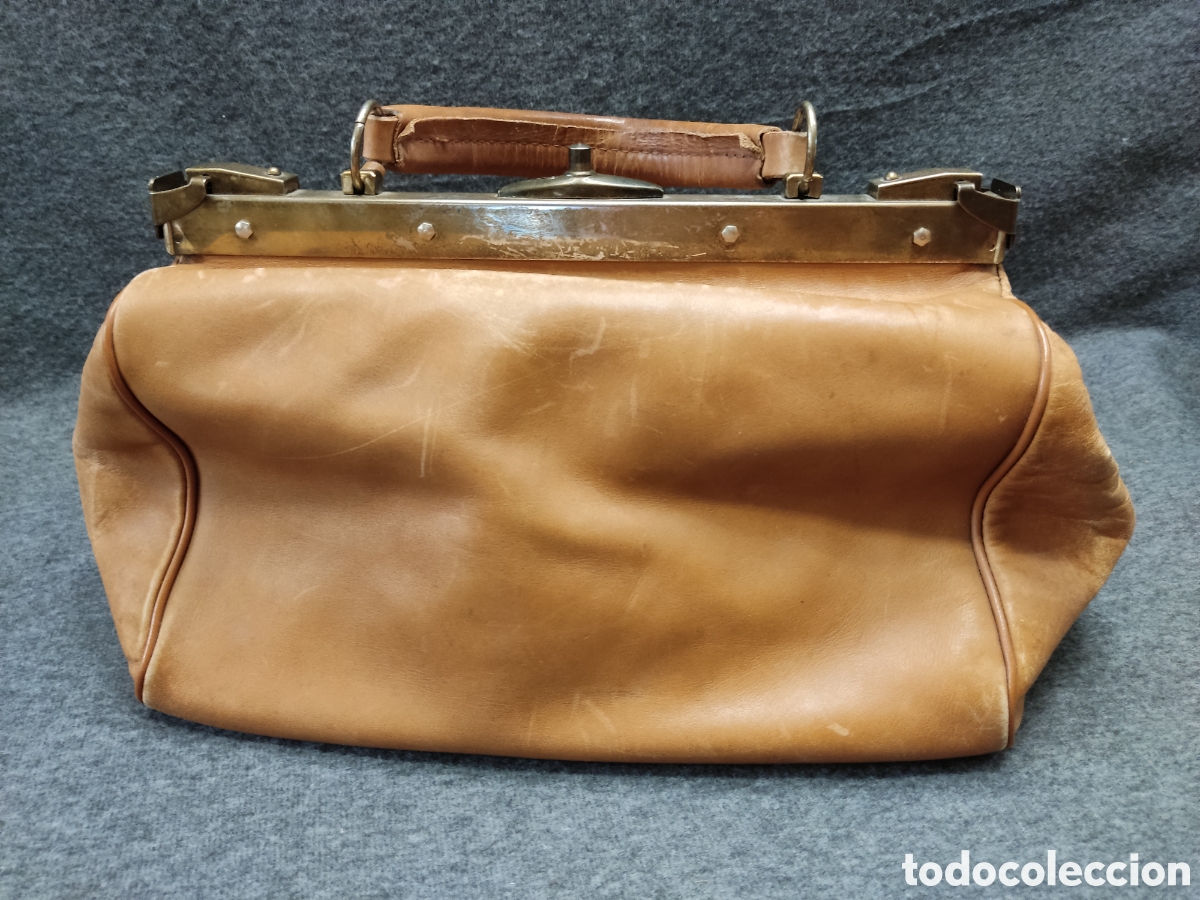 Antig&uuml;edades: Bolso de cuero estilo m&eacute;dico - Foto 4