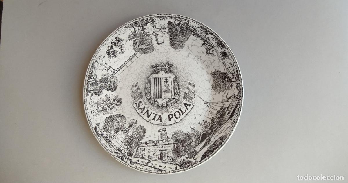 Antig&uuml;edades: Plato dedicado a la Ciudad de Santa Pola - 25 cm - Royal China