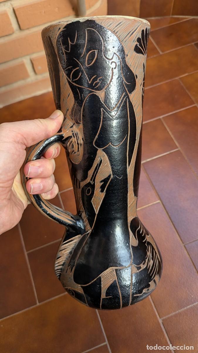 Antig&uuml;edades: Magn&iacute;fico jarr&oacute;n gran formato Pedro Mercedes 35 cm firmado e impecable