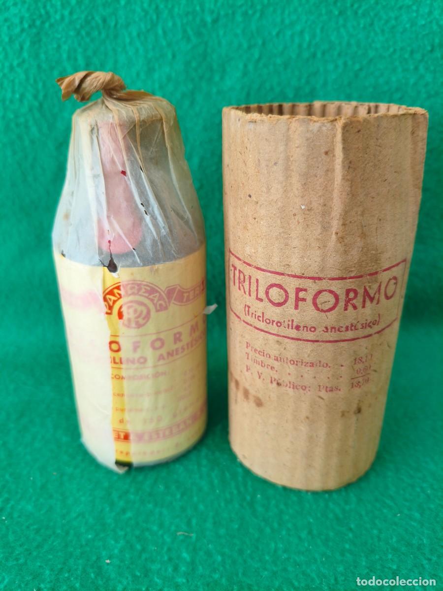 Antig&uuml;edades: TRILOFORMO ANESTESICO. PANREAC. MONTPLET & ESTEVAN SL. ANTIGUO FRASCO FARMACIA.