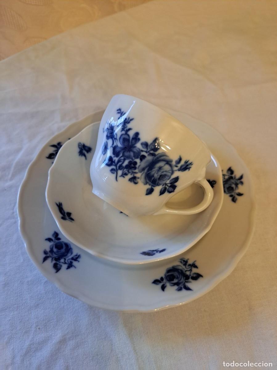 Antig&uuml;edades: Bonito solitario de desayuno y merienda de porcelana Schaller Bavaria Germany, a&ntilde;os 30/40,3 piezas