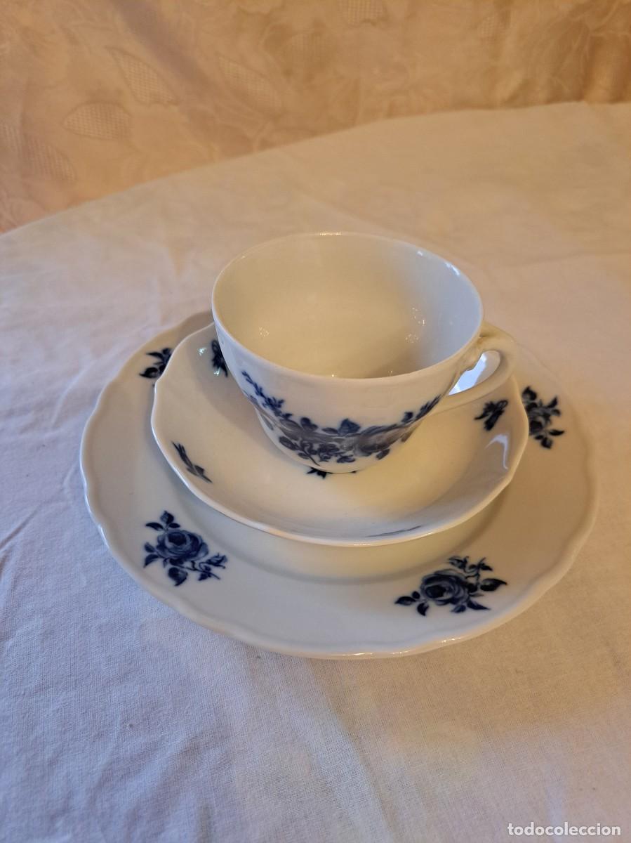 Antig&uuml;edades: Bonito solitario de desayuno y merienda de porcelana Schaller Bavaria Germany, a&ntilde;os 30/40,3 piezas