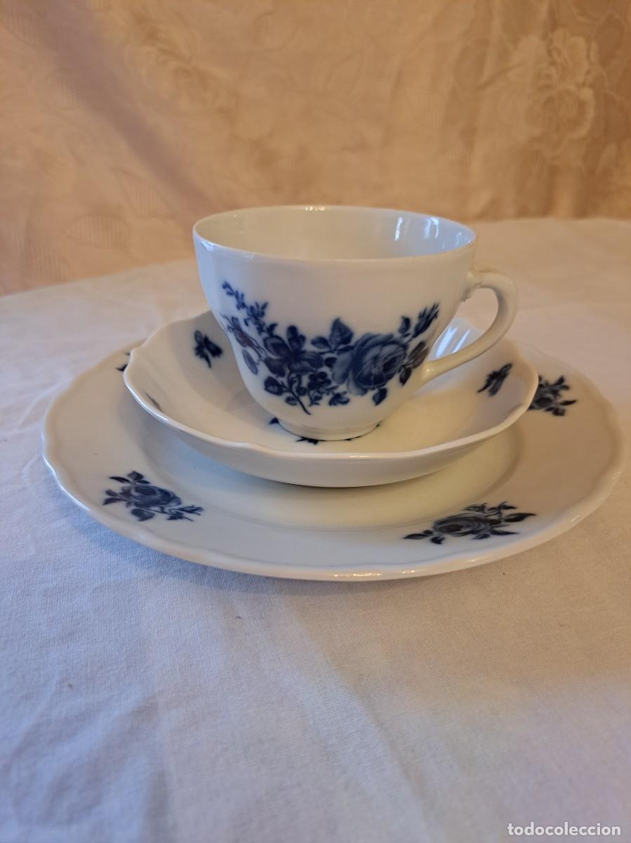 Antig&uuml;edades: Bonito solitario de desayuno y merienda de porcelana Schaller Bavaria Germany, a&ntilde;os 30/40,3 piezas
