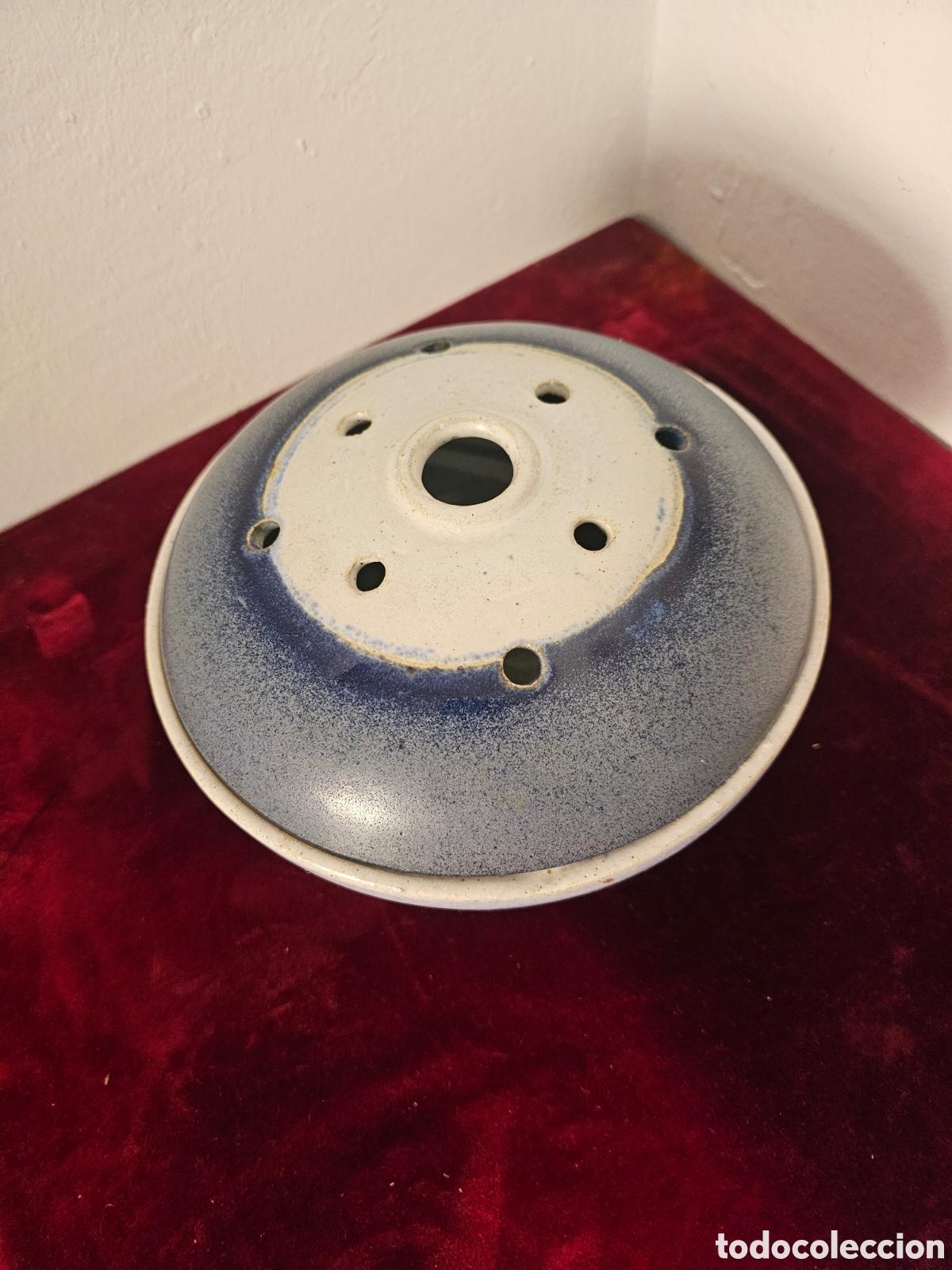 Antiquit&auml;ten: ​Mini centro de mesa / Quemador de cer&aacute;mica artesanal (Firma P&Ntilde;)