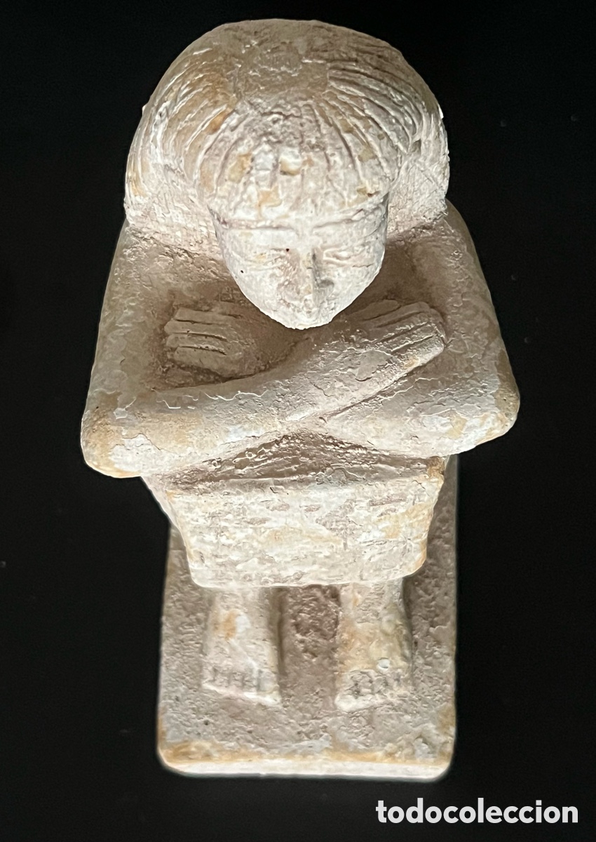 Oggetti Antichi: Cube Statuette Limestone