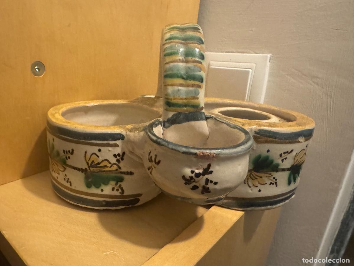 Antig&uuml;edades: Antiguo salero especiero Talavera
