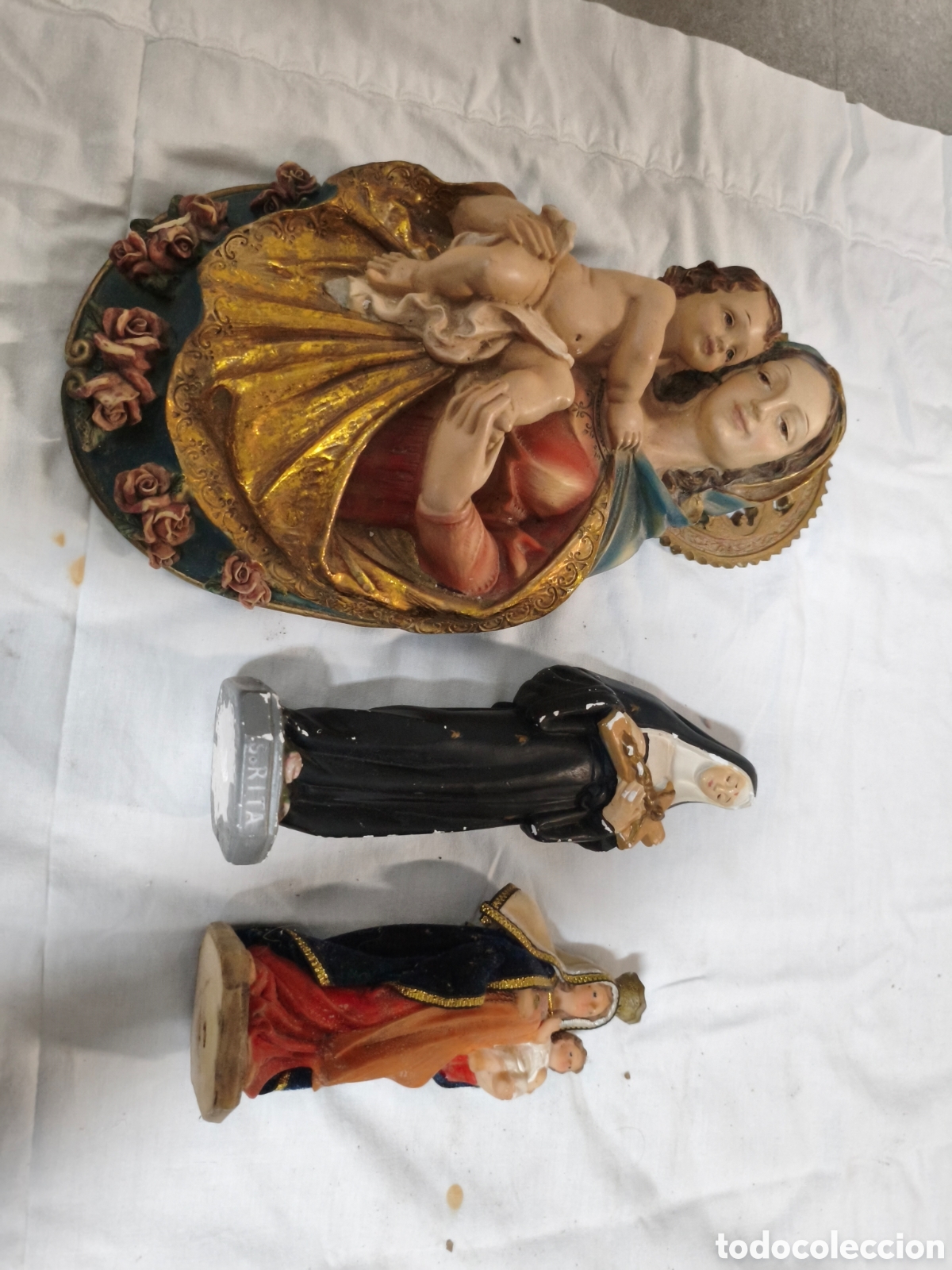 Antig&uuml;edades: Lote figuras religiosas antiguas - Foto 2