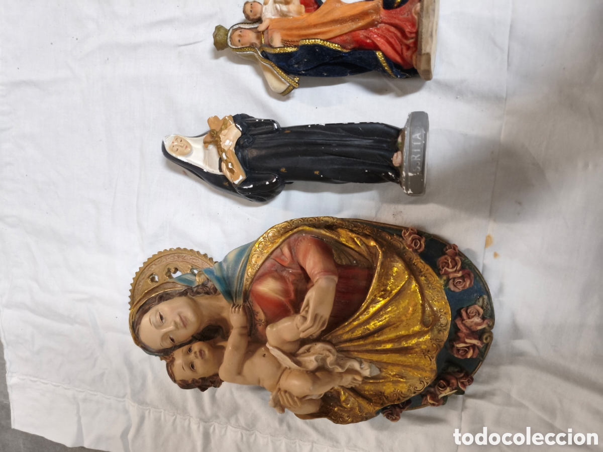 Antig&uuml;edades: Lote figuras religiosas antiguas - Foto 3