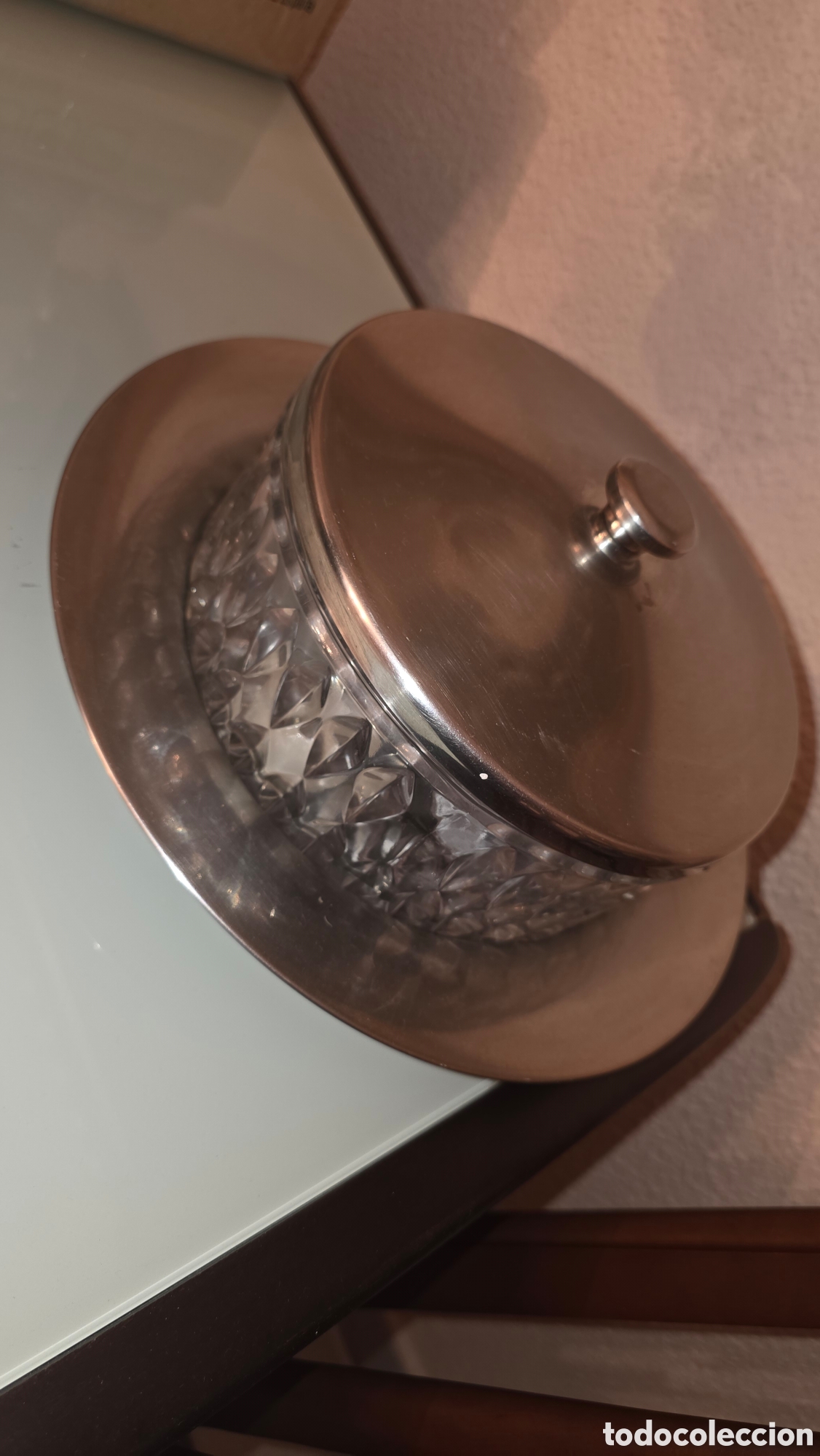 Antig&uuml;edades: Lote de 3 Piezas de Decoraci&oacute;n Vintage &ndash; Cer&aacute;mica y Cristal de Murano