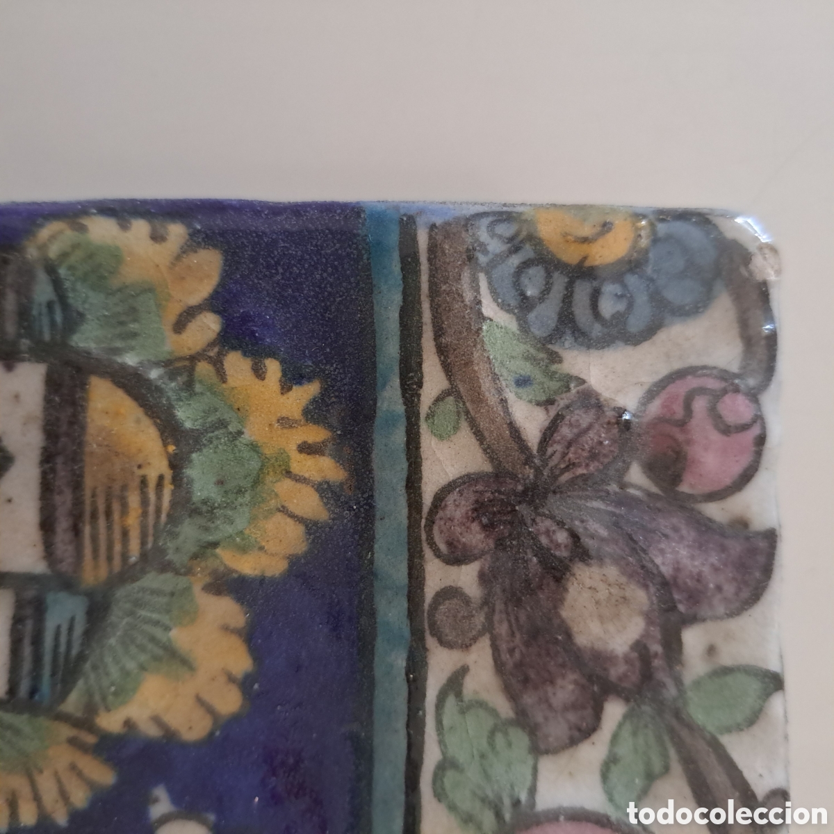 Antig&uuml;edades: Azulejo Qajar. Siglo XIX. - Foto 4