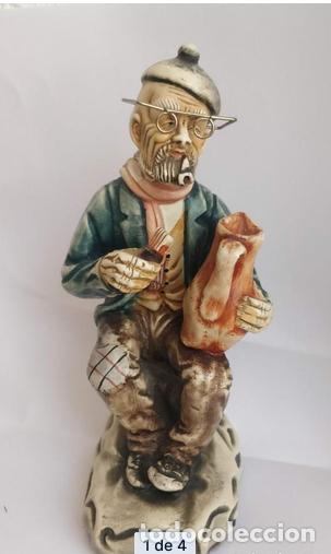Antig&uuml;edades: FIGURA DE PORCELANA PORTUGUESA, ANCIANO DE 18 CMS ALTO