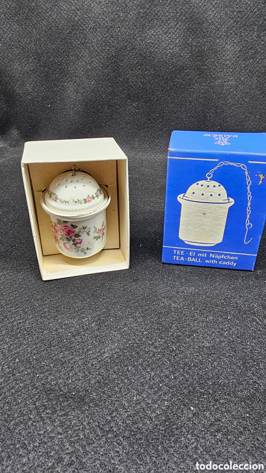 Antig&uuml;edades: Antiguo infusor de t&eacute; de porcelana Kaiser