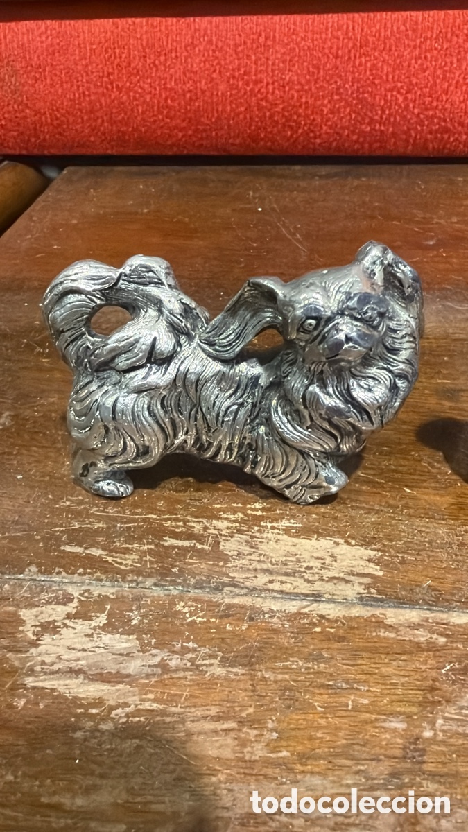Antig&uuml;edades: PAREJA FIGURAS PEKIN&Eacute;S HIERRO - Foto 2
