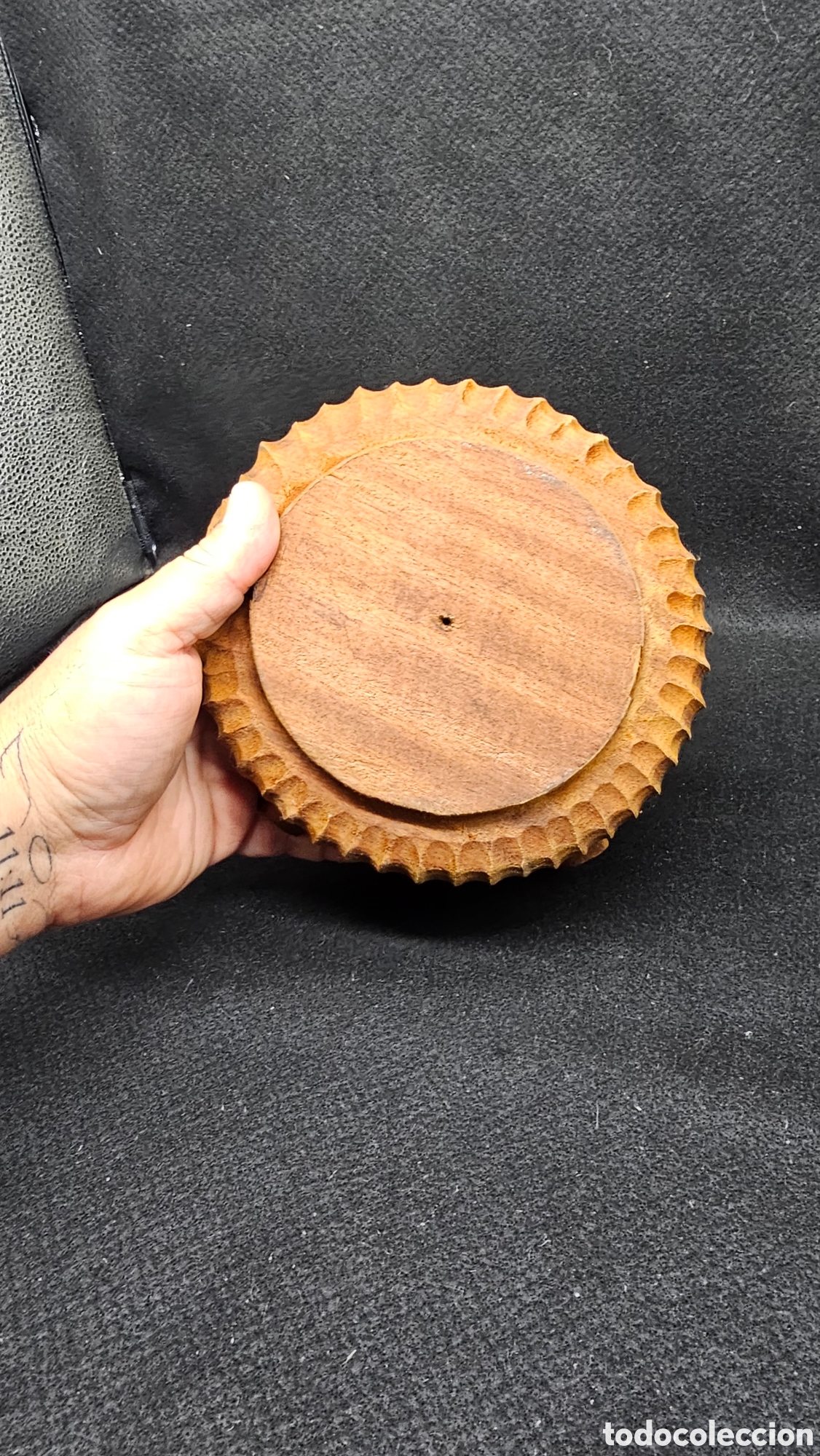 Antig&uuml;edades: GROLLA ( copa de la amistad ) de madera tallada - Foto 7