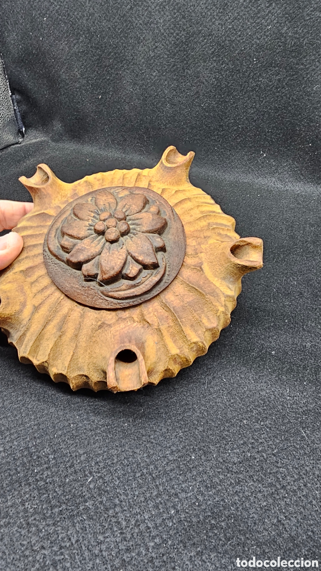 Antig&uuml;edades: GROLLA ( copa de la amistad ) de madera tallada - Foto 10