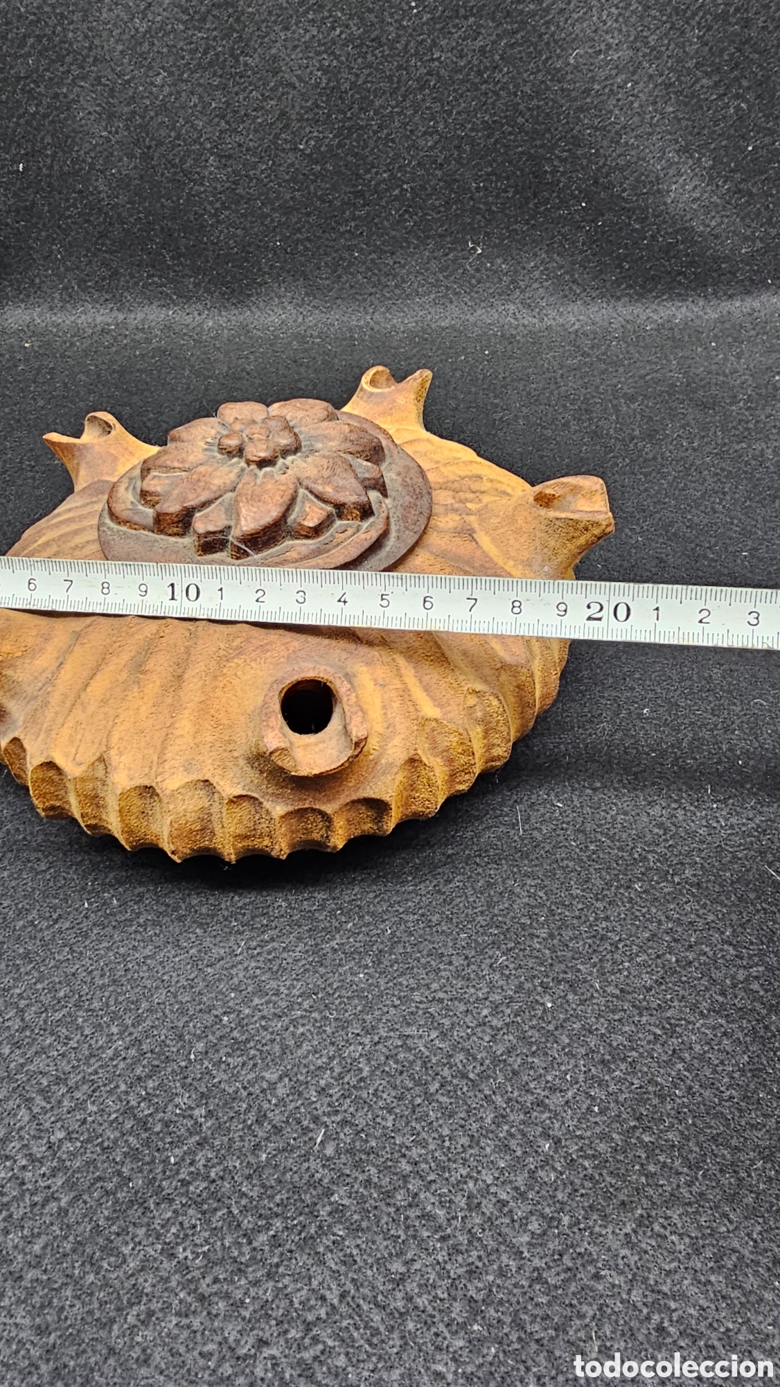 Antig&uuml;edades: GROLLA ( copa de la amistad ) de madera tallada - Foto 11