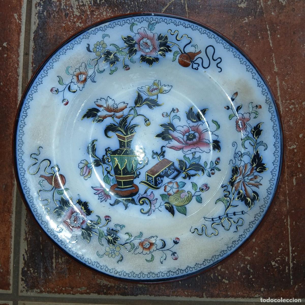 Antig&uuml;edades: Antiguo plato Japones pintado a mano