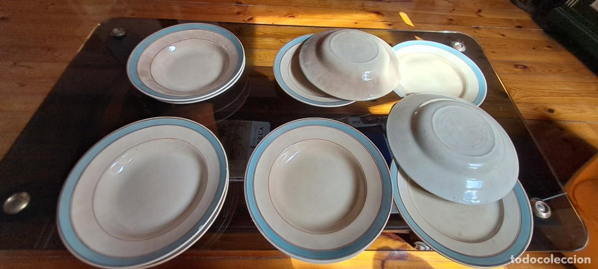 Antig&uuml;edades: Vajilla antigua. 6 platos llanos y 5 hondos. Unos 100 a&ntilde;os.