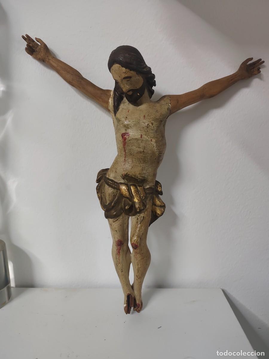 Antig&uuml;edades: Talla cristo madera xviii