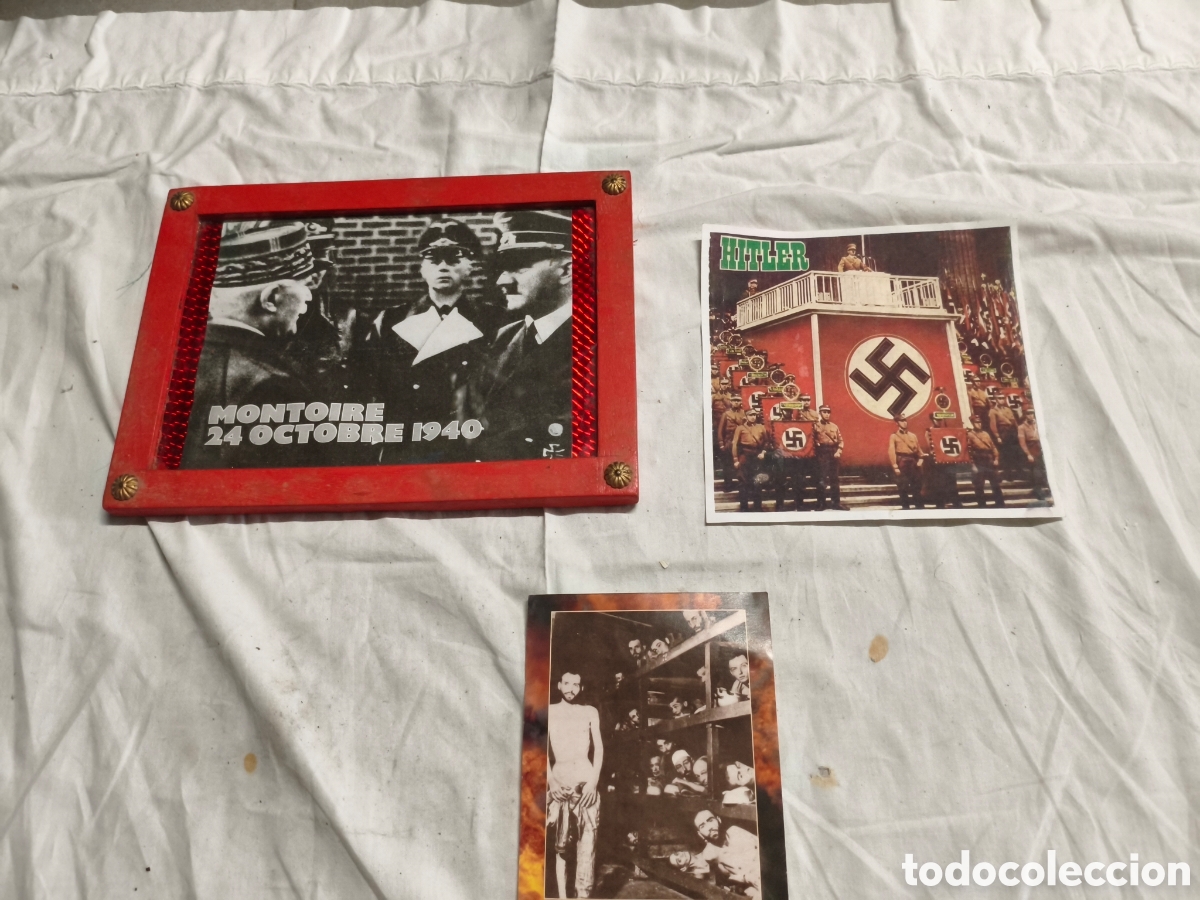 Antig&uuml;edades: Cuadro m&aacute;s 2 fotos &eacute;poca Hitler