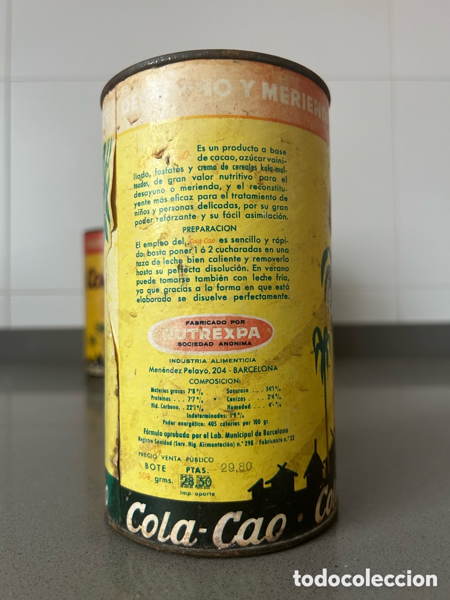 Antig&uuml;edades: 3 Botes de Cola Cao 1945 - 1960 - Foto 5