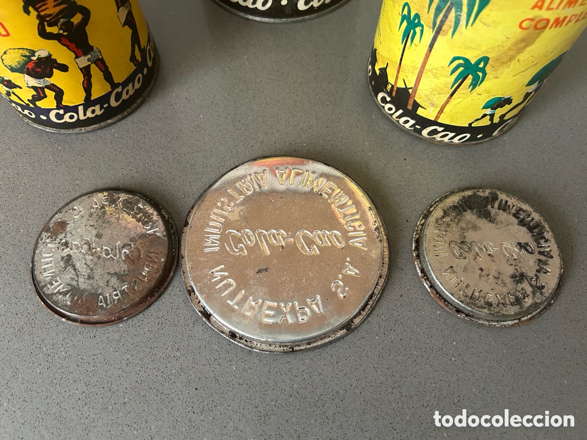 Antig&uuml;edades: 3 Botes de Cola Cao 1945 - 1960 - Foto 7