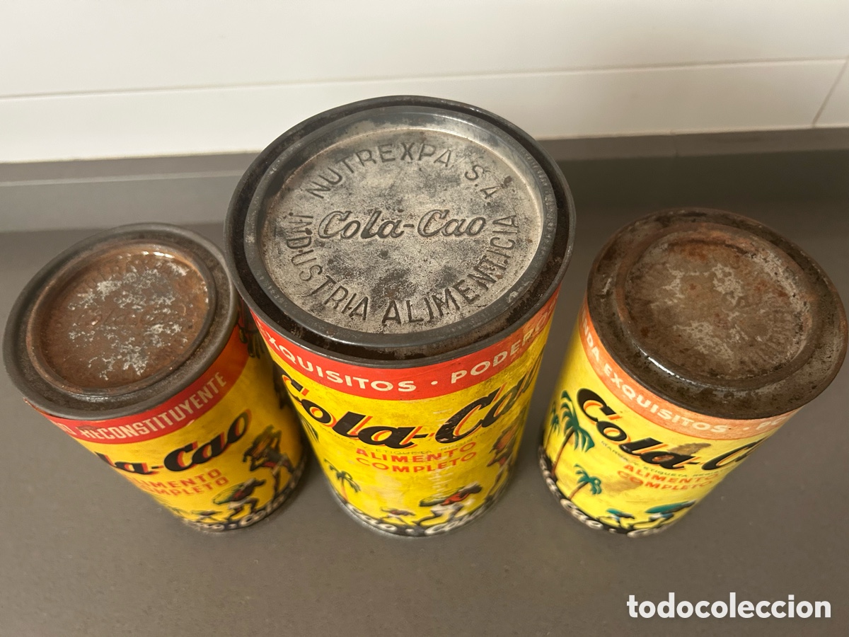 Antig&uuml;edades: 3 Botes de Cola Cao 1945 - 1960 - Foto 8