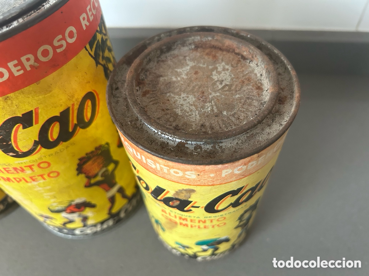 Antig&uuml;edades: 3 Botes de Cola Cao 1945 - 1960 - Foto 9