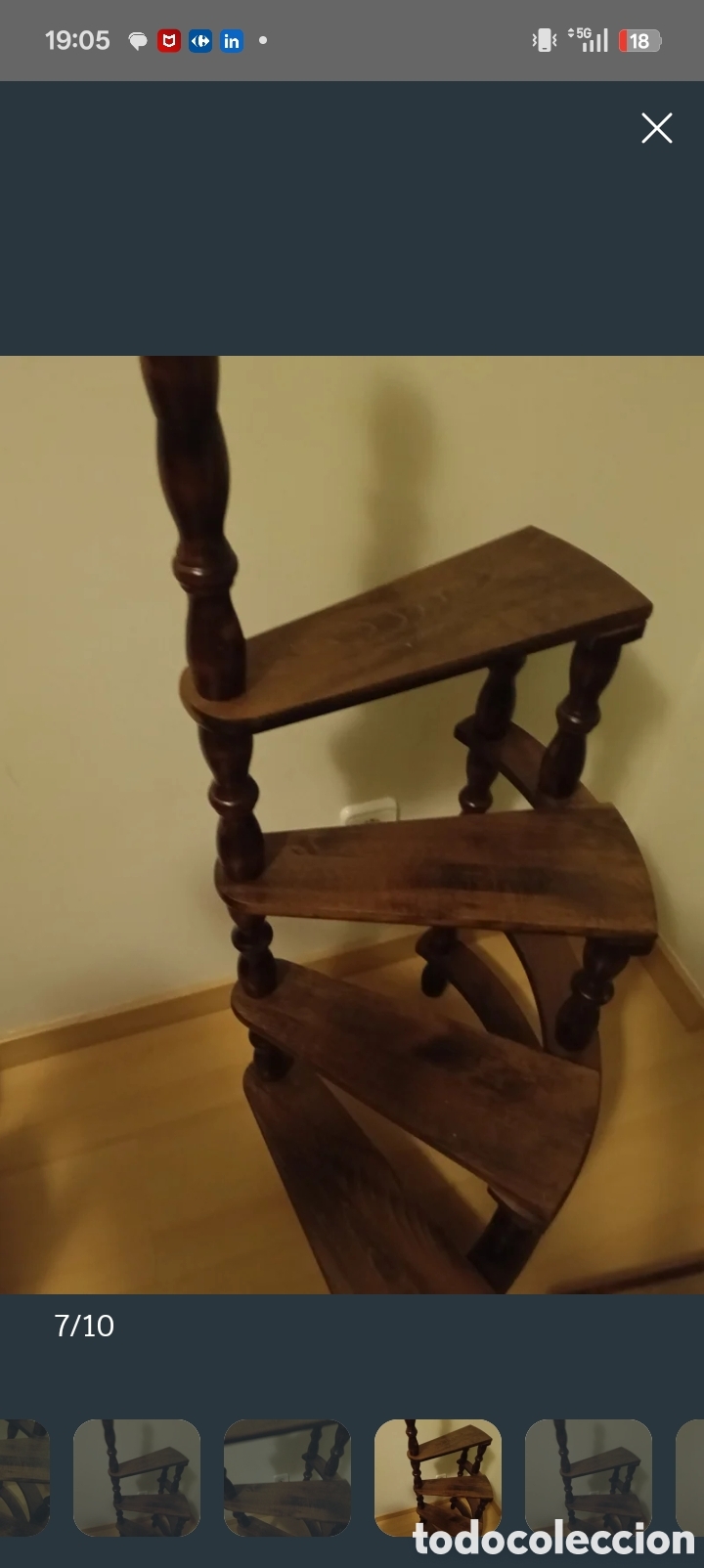 Antig&uuml;edades: Silla madera caracol librer&iacute;a nueva - Foto 2