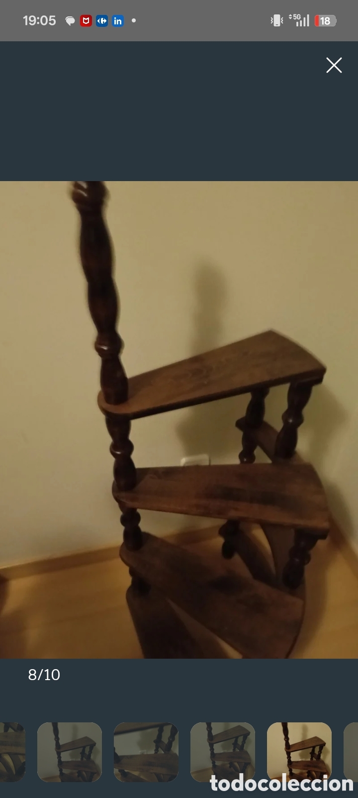 Antig&uuml;edades: Silla madera caracol librer&iacute;a nueva - Foto 9