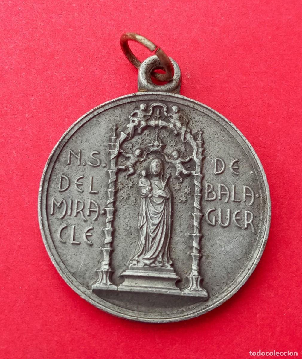 Antig&uuml;edades: Medalla Antigua Virgen del Miracle de Balaguer. L&eacute;rida.