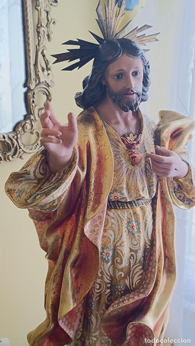 Antig&uuml;edades: Imagen Sagrado coraz&oacute;n de jes&uacute;s - Foto 5
