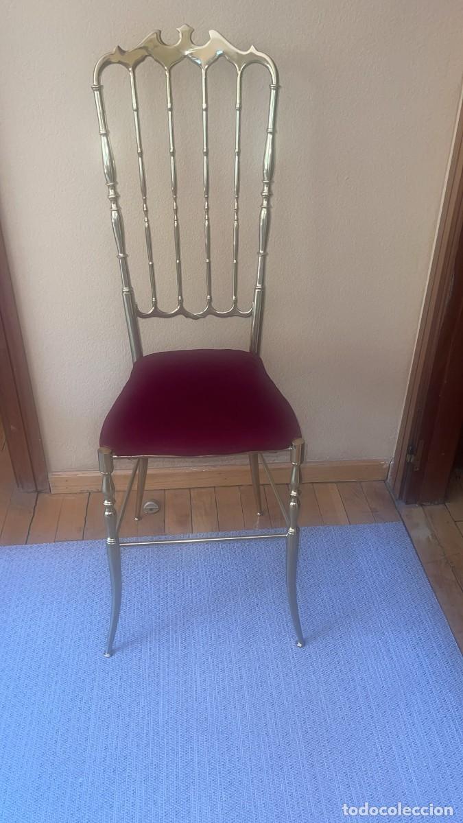 Antig&uuml;edades: Silla dorada de acero - Foto 2