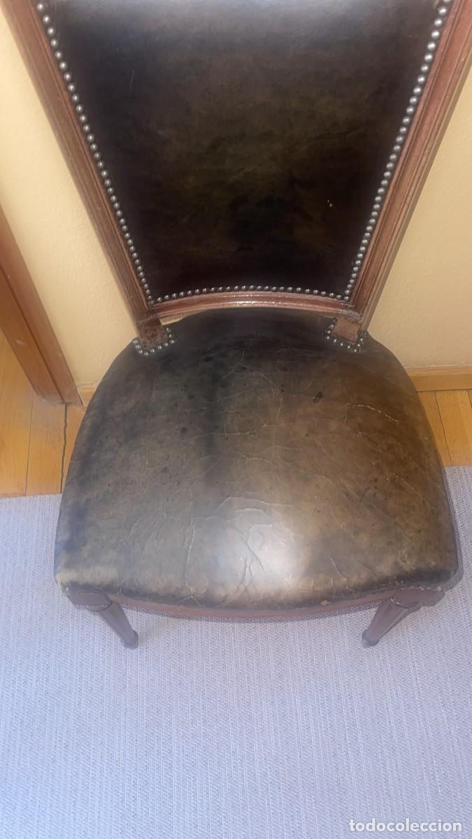 Antig&uuml;edades: Silla tapizada en cuero - Foto 2
