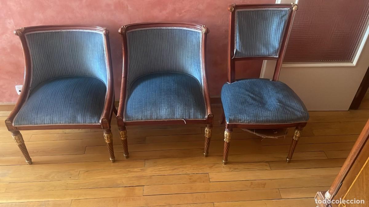 Antig&uuml;edades: Dos butacas dormitorio y silla