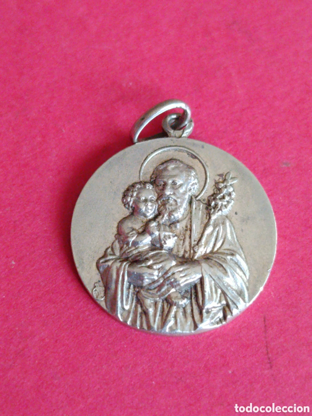 Antig&uuml;edades: ANTIGUA MEDALLA DE SAN JOS&Eacute;. 2 CM, 3,9 GR. PLATA.