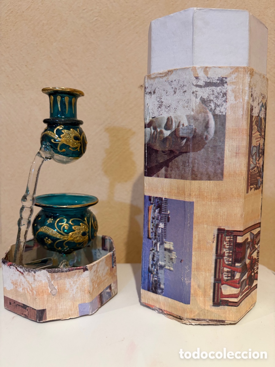 Antig&uuml;edades: Frasco / botella decorativa estilo egipcio